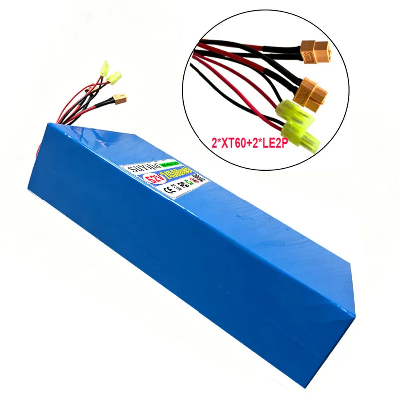 New 14S7P 18650 Lithium Battery 52V 24500mAh with BMS High-Power for Electric Scooters Mountain Bikes