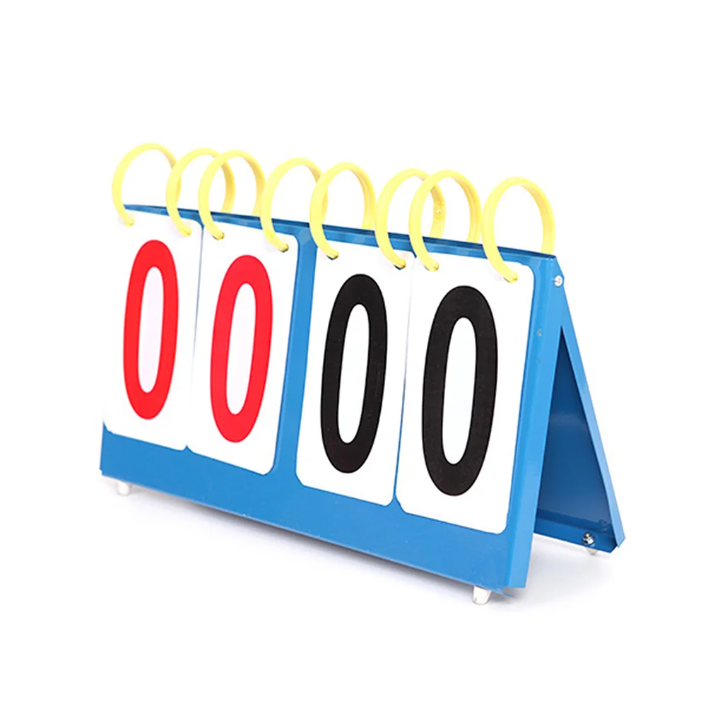 

4- Sports Scoreboard For Basketball Volleyball Table Tennis Badminton Durable Lightweight Flip Score Keeper Clear