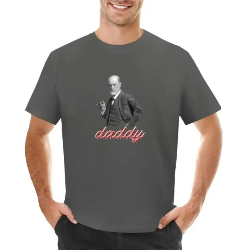 Sigmund Freud daddy psyhology design T-Shirt sweatees mens big and tall new black tshirt for boys cotton men t-shirt  COTTON