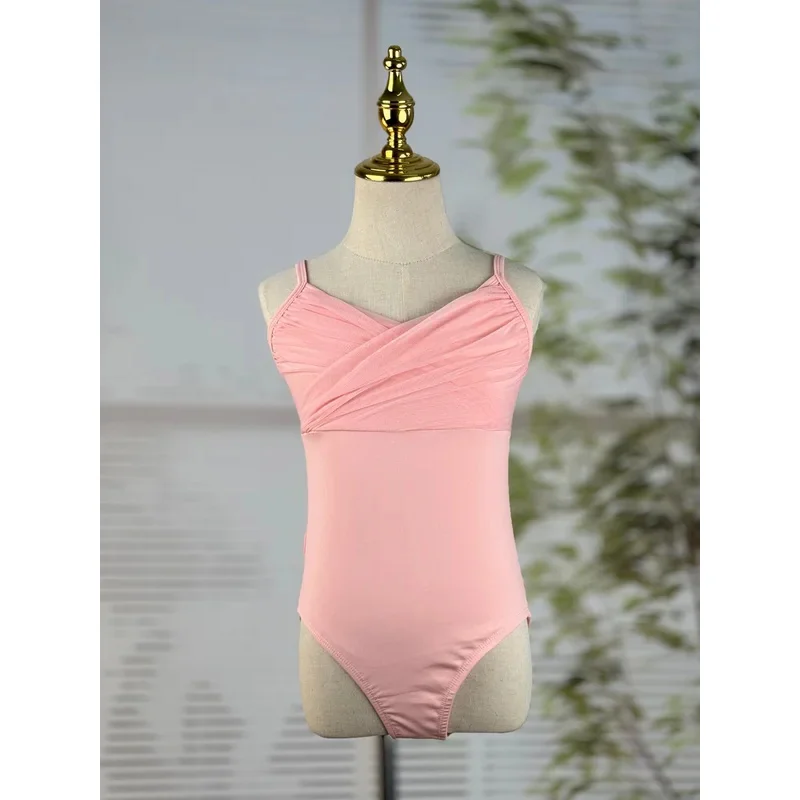 Kid Dance Clothing Girls' Flying Sleeve Practice Leotards Student Stage Performance Clothes Ballet Dance Gymnastics Skating Wear