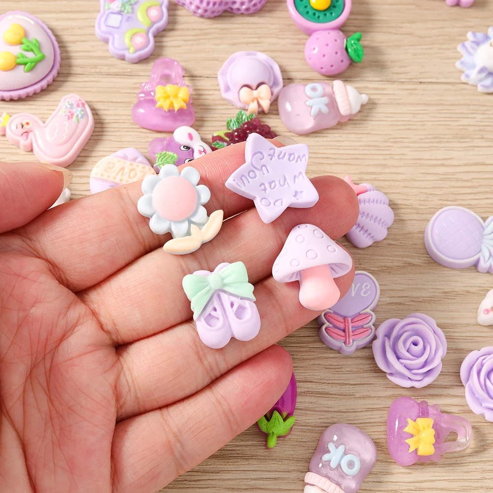 Tusember 20 Stück bunte, niedliche Harz-Anhänger mit Tieren, Früchten und Blumen für Ohrringe, Armbänder, Schlüsselanhänger, DIY-Schmuckherstellungszubehör – Detail 14