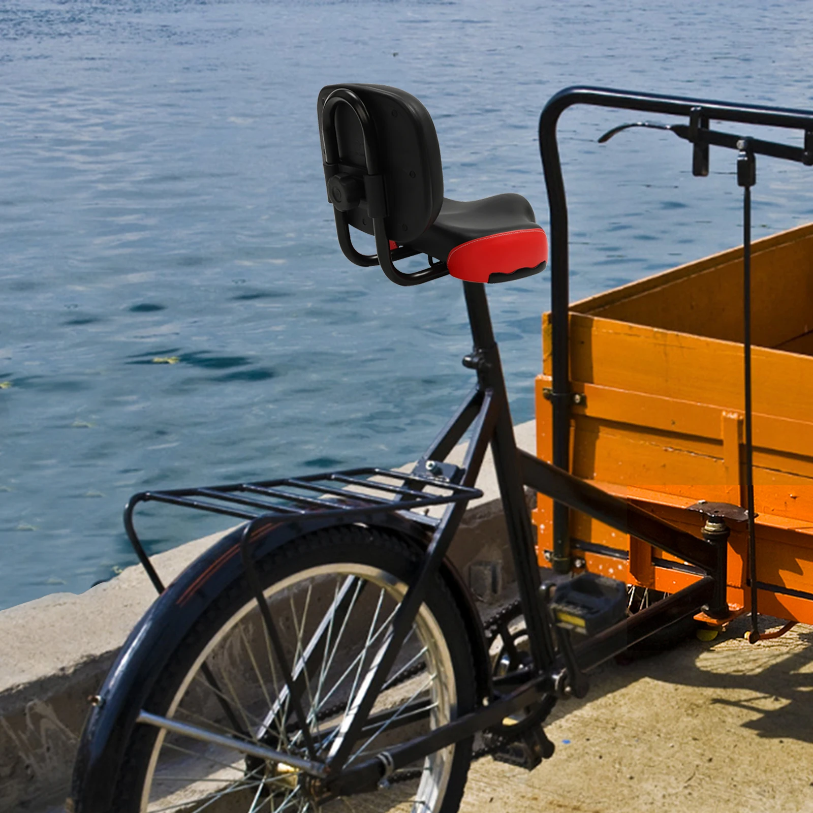 

Extra Wide Padded Tricycle Seat with Backrest, Universal Adult Trike Bike Saddle for Comfortable Cycling - Fit 3 Wheel Bikes