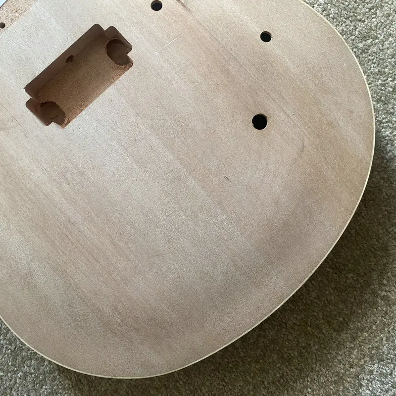 IB133 Bolt on Connection Custom Order Electric Guitar Body in Natural Color Solid Mahogany 2 Humbucker Pickups DIY Replace