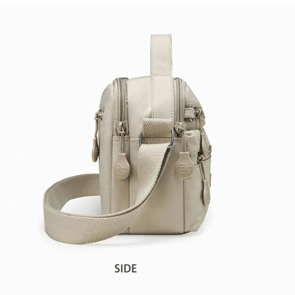 Fashion Long Strap Shoulder Bag Large Capacity Waterproof Messenger Bag Nylon Multi-Layer Crossbody Bag Work