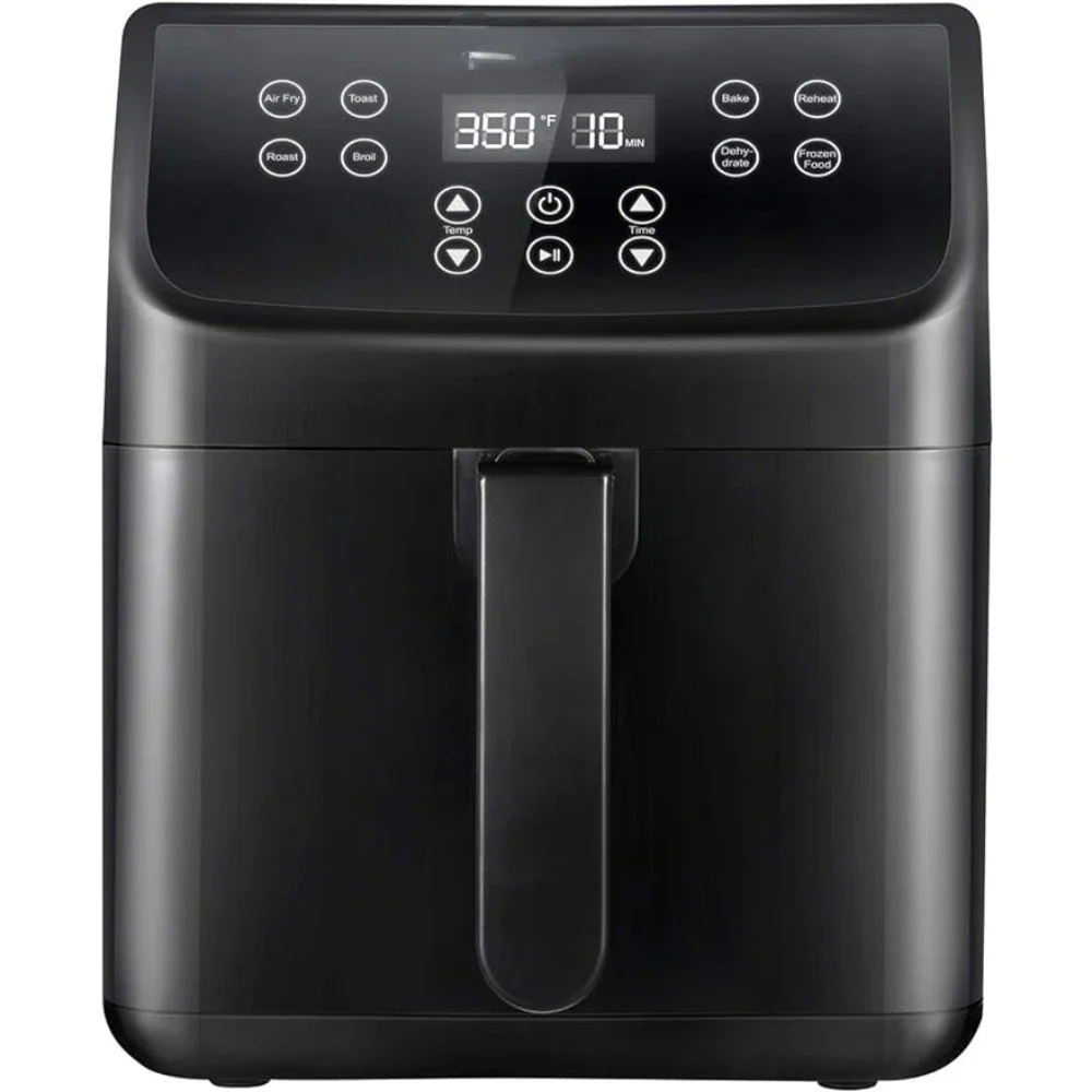 5.8Qt Digital Air Fryer, Toaster Oven & Oilless Cooker, 1700W with 8 Preset Functions, LED Touchscreen