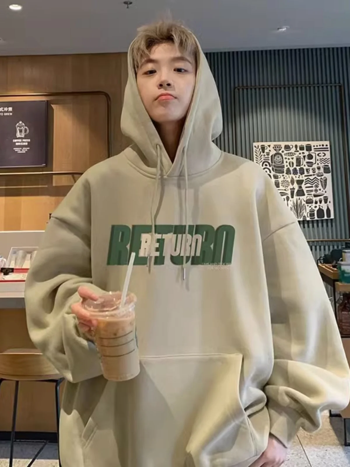 حجم كبير الرجال هوديي الأمريكية Sle Faionable البلوز الخريف الشتاء جديد وصول زوجين مقنعين Jaet ملابس الشارع الشهير غير رسمية