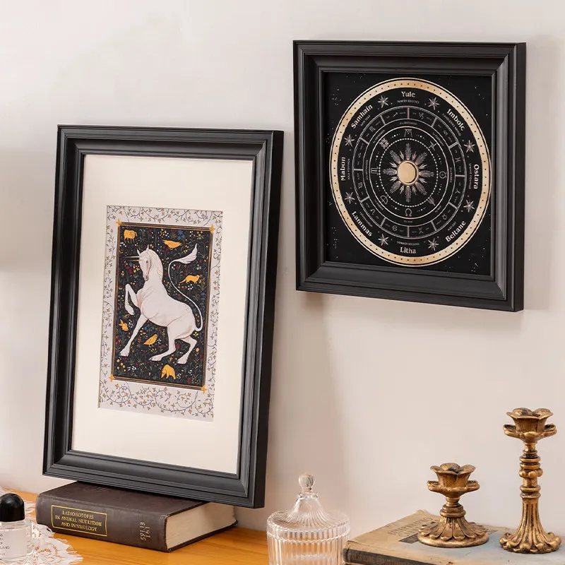 

Изготовленная на заказ высококачественная рамка для картин из массива дерева, большая, в стиле ретро, черная, современная декоративная настенная рамка-коробка для фотографий, на заказ