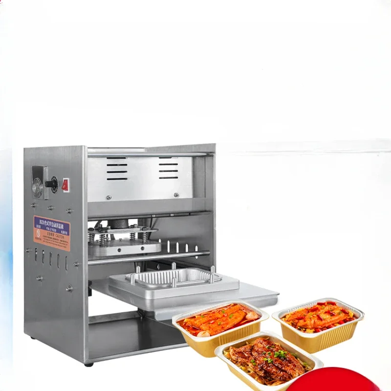 Automatic sealing machine for takeout packaging