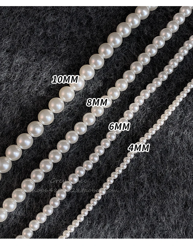 Mädchen-Halskette mit weißer Perle, magnetisch, runde Schnalle, Perlenkette, 2024, neue Schlüsselbeinkette, eleganter Schmuck für Frauen – Detail 11