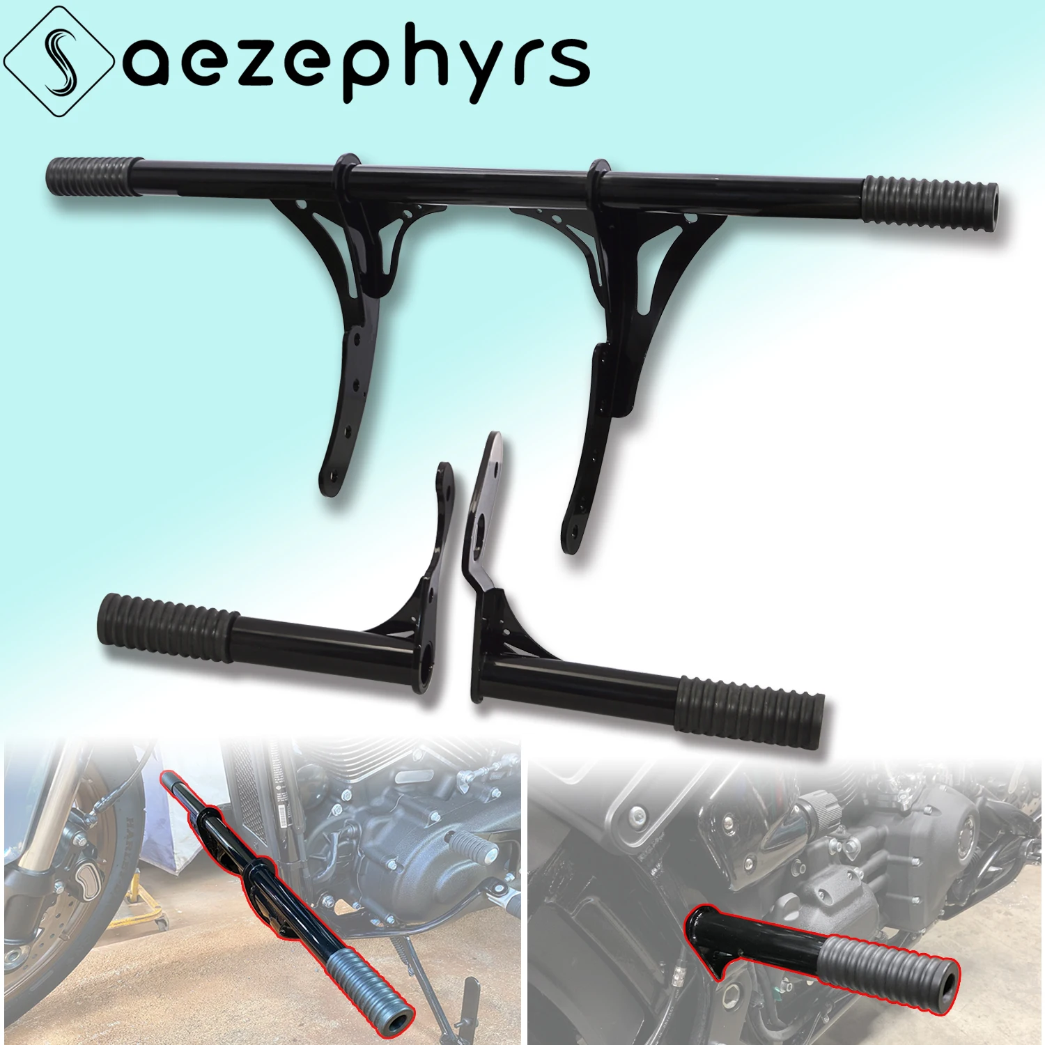 

Motorcycle Front Rear Crash Bar Falling Protection Engine Slider Bumper For Harley Softail Street Bob FXBB Low Rider 2018-2025