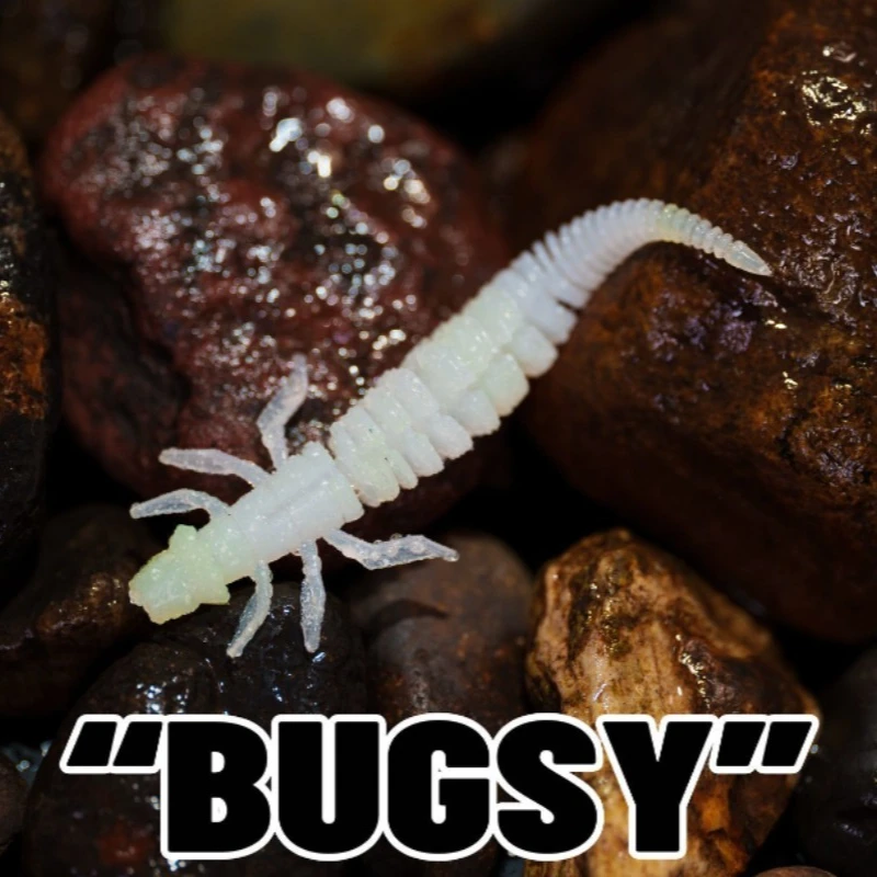 Ninfa Pin Tail Bugsy, universal para todas las aguas, flotadores de señuelos, gusano blando de pozo negro, cebo blando de hilo salado, Nide