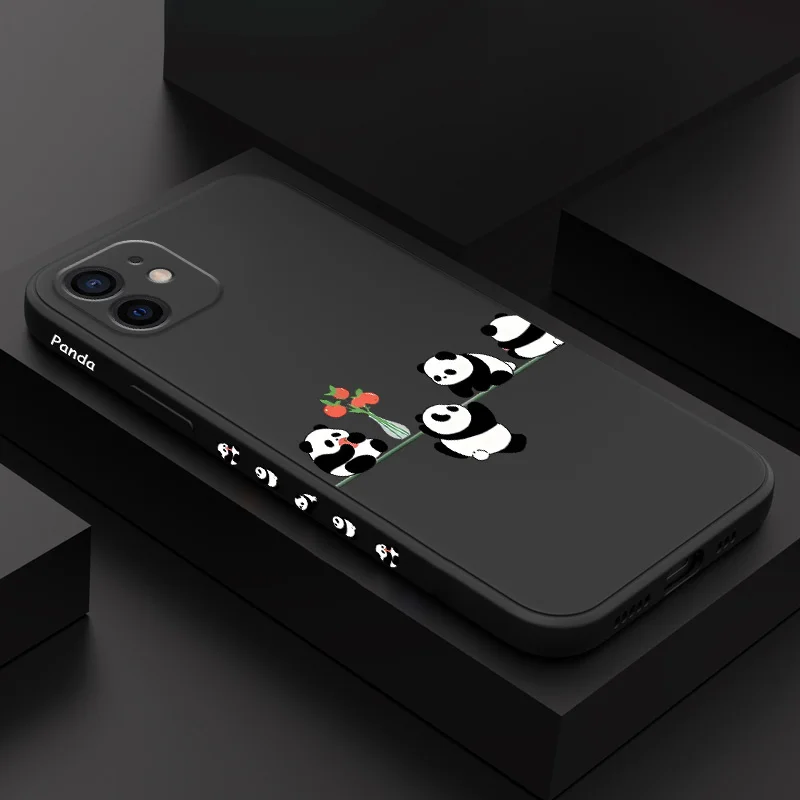 

Favorite Panda Phone Case For iPhone 12 11 X XR XS 8 7 SE2 Plus Pro Max Mini Silicone Cover