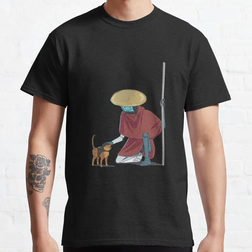 Stray Video Game Cat Graphic T‑Shirt 40503 O-Neck Short Sleeve Tees Cyberpunk Stray Cat Print Casual Streetwear Gamer Fans Tops