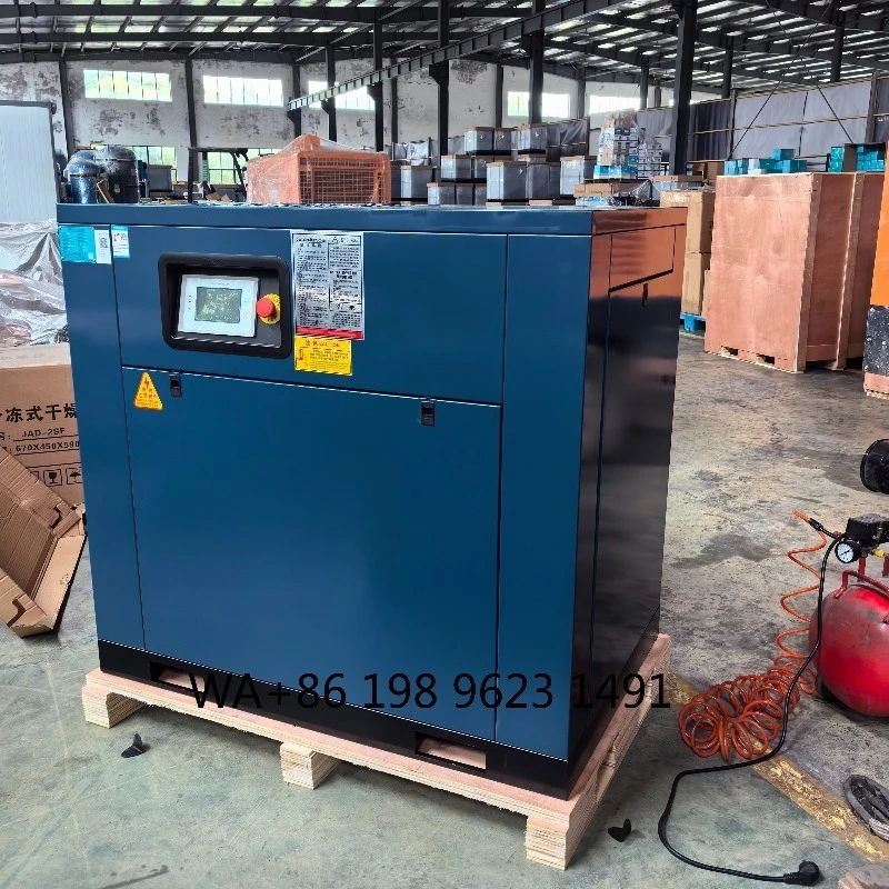 Low Noise 75dB Permanent Magnet VFD Screw Air Compressor Stable Pressure For Industrial Packaging Production Line