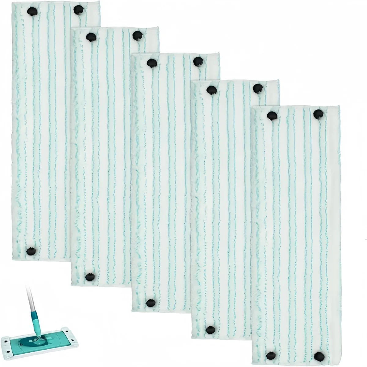 Cubierta de fregona para Leifheit Clean Twist M Micro Duo, cabezal de fregona de microfibra de repuesto, almohadillas de cubierta de paño de limpieza para Leifheit, 42cm