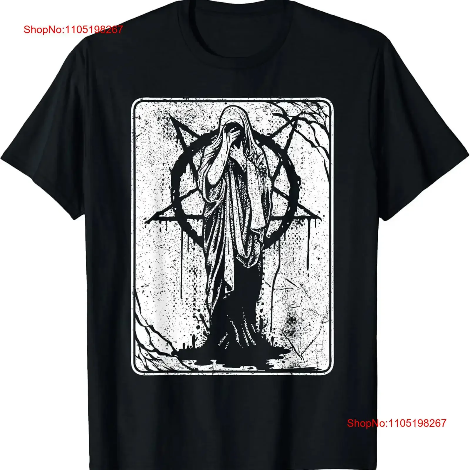 

Сатанинская оккультная злая 666 пентаграмма готическая темная художественная хлопковая футболка S 3XL винтажная стираная графика слегка унисекс удобная