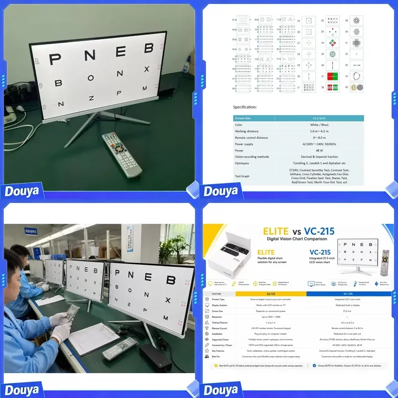 Cheap Price 21.5 Inch LCD Visual Chart Eye Testing LCD Vision Acuity Chart with Snellen and E Charts