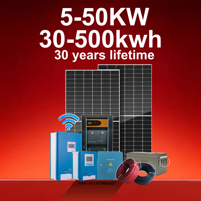 5kw 50kv Solar Power Panel System 300kw Inverter Lithium Battery 7kw off Grid Power System Complete Set Energy System 500kw