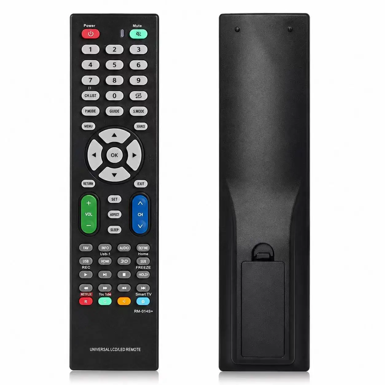 RM-014S+ TV Universal Remote Control, Suitable for Hisense, Panasonic, Samsung, LG, Philips, Sanyo, Sony and Other TV Various