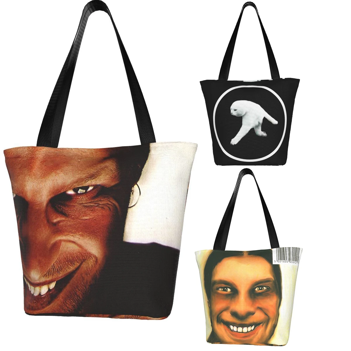 Aphex Twin Face Bag borse con manico superiore Merch Funny For Women Fashion Tote Bag