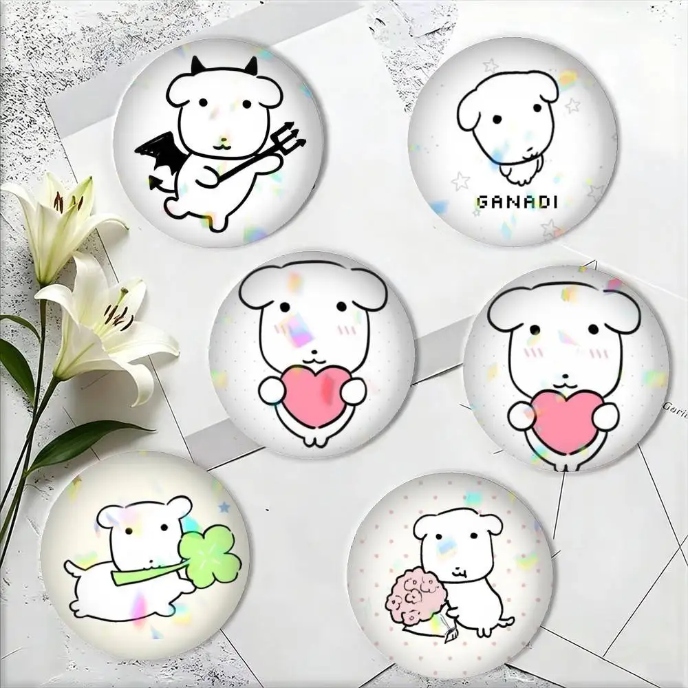 

Cute Ganadi D-Dog 25 32 44 58 75mm Badges Personalized Round Brooches Pins Accessory Gift