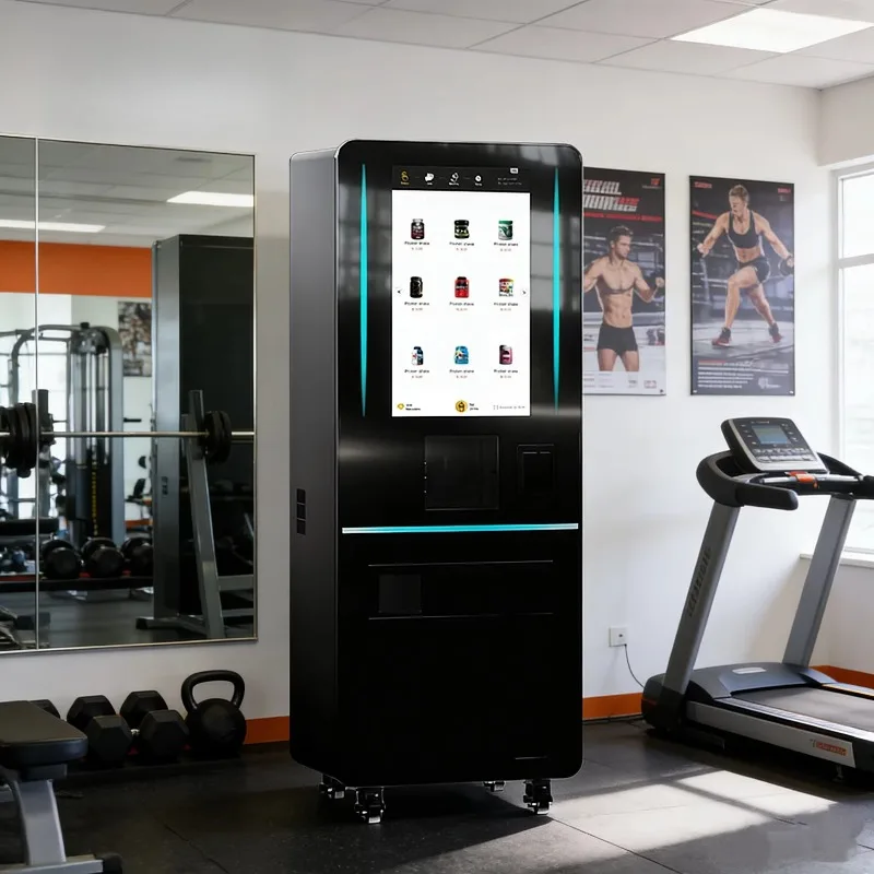 Custom Commercial Protein Shake Vending Machine with 32-inch Touch Screen Multi-mixing Methods Token Payment Systems