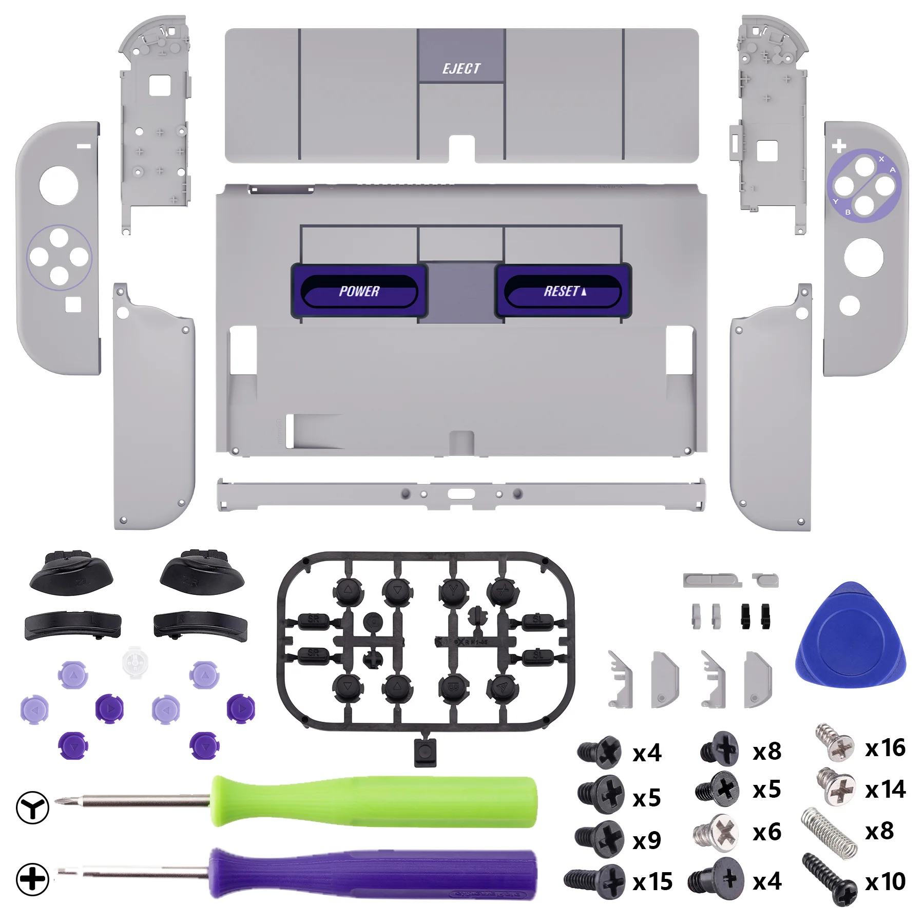 Nintendo Switch用の完全なカスタムシェル,交換用バックプレート