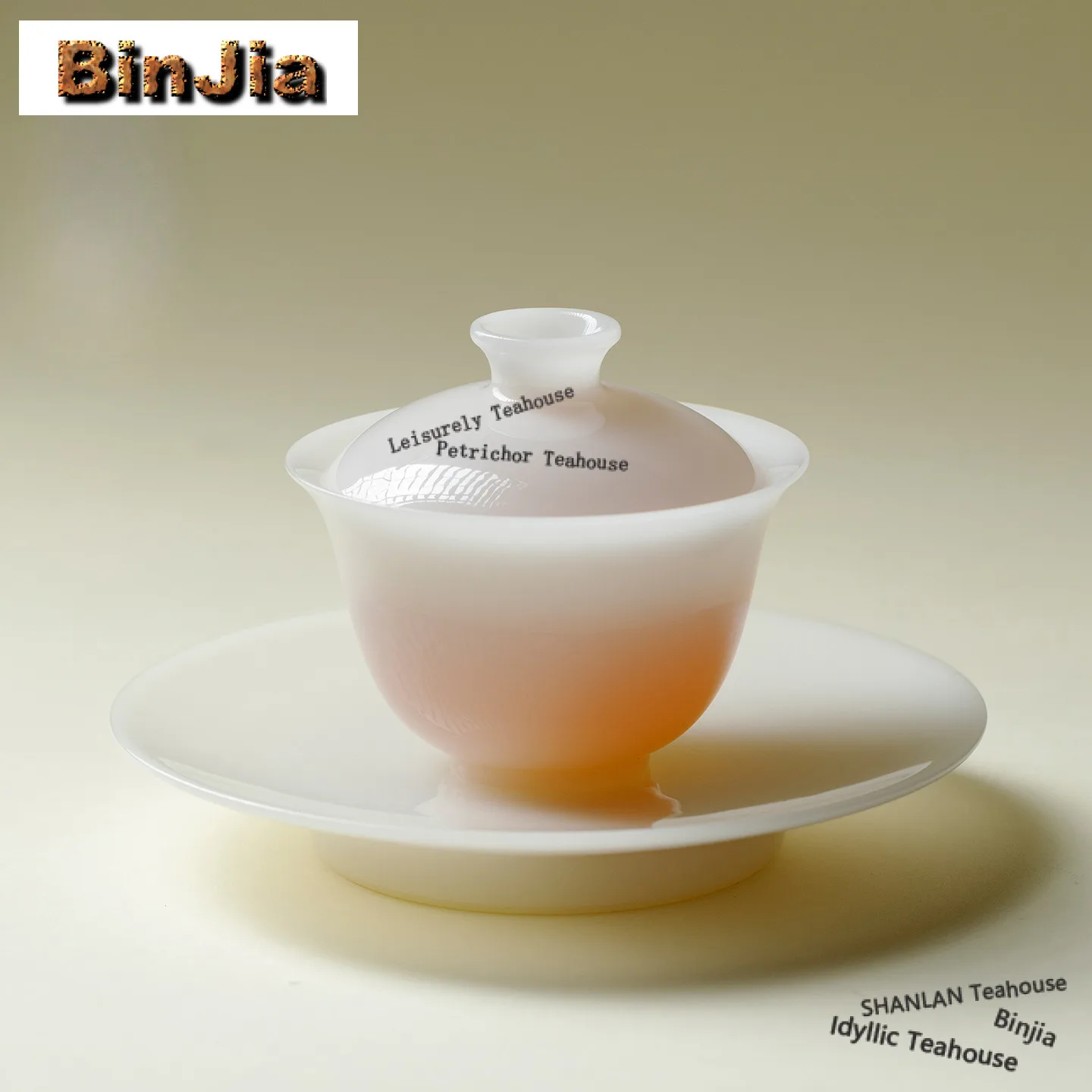 

90 мл Ice Jade Thin Body Белый фарфор Gaiwan Boutique Чайная варенья Чаша для чая с крышкой Набор Чайник Крышка Чаша Украшение чайной посуды
