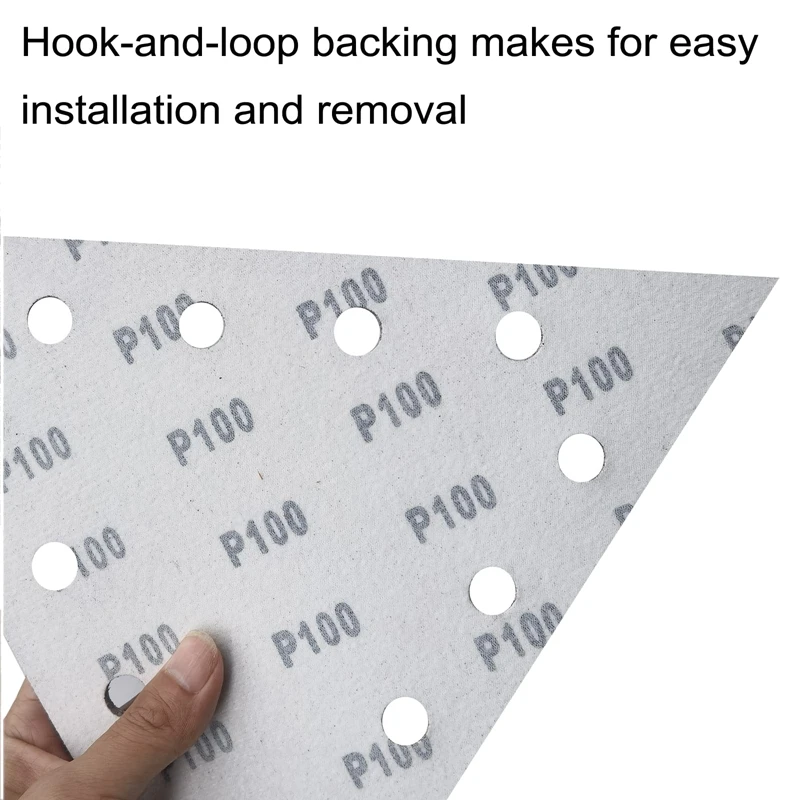ABGR-30 штук треугольной наждачной бумаги с крючком и петлей диаметром 11-1/4 дюйма для шлифовальной машины для гипсокартона — 5 штук наждачной бумаги 60 80 100 120 150 240