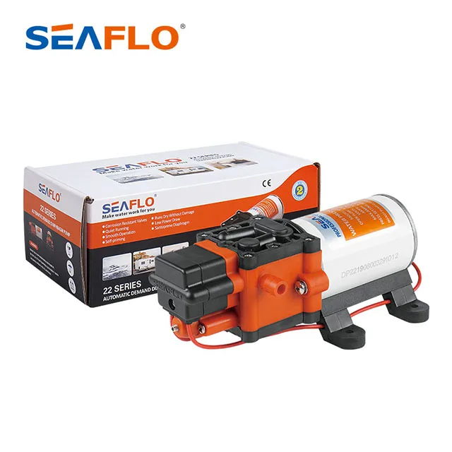 Mini Bomba De Agua Dc 24v 17-120PSI 2.0-5.0LPM 12v Bomba De Agua Seaflo การเกษตร
