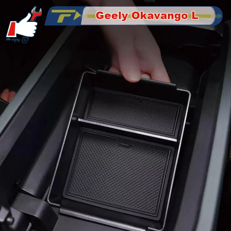

METOJOY For Geely Okavango L 2023-2024 Armrest Storage Box ABS Console Storage Box Under Dashboard Storage Container Custom Fit
