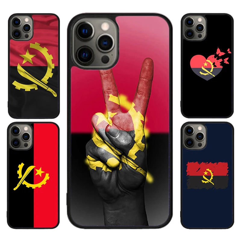 Angola flag Phone Case for iPhone 16 15 14 12 13 mini PLUS X XS XR 11 PRO MAX Back Cover Fundas Shell Coque