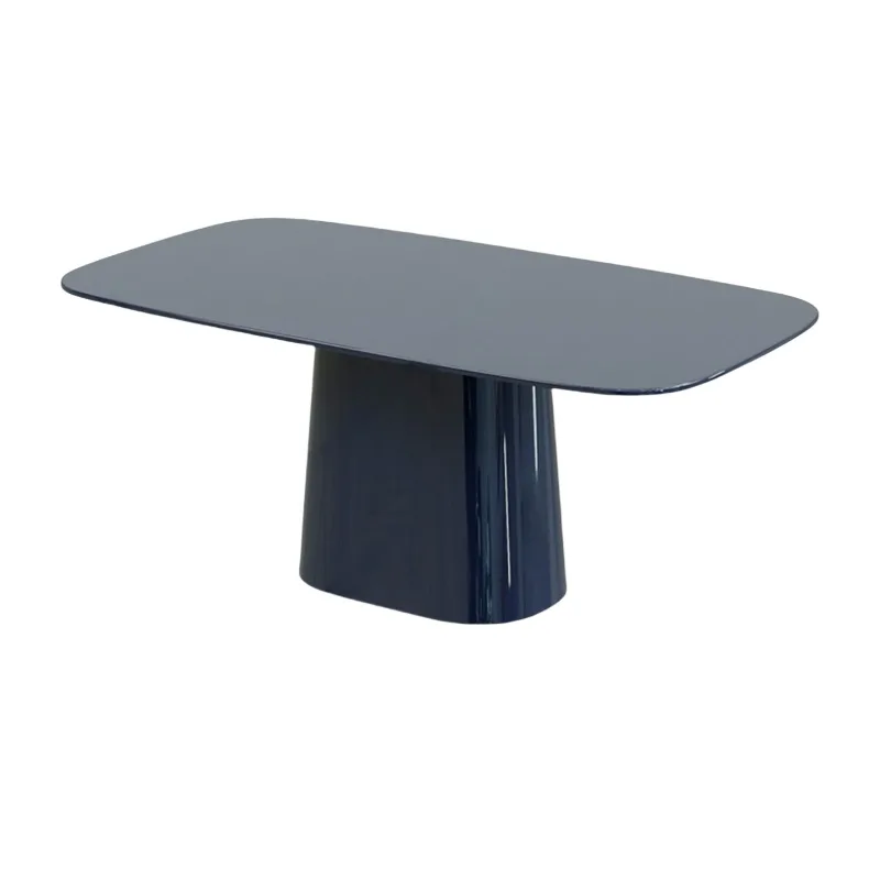 Household small apartment square and round dual-purpose dining table light luxury high-end table multi-functional desk