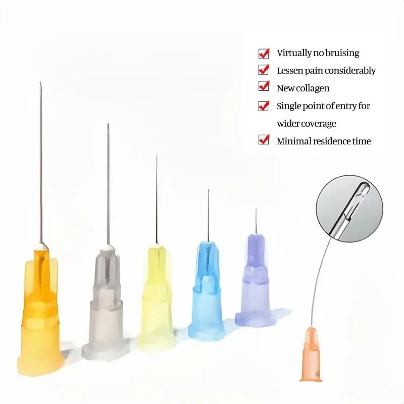 Manufactury disposable Blunt Tips cannula 14g/18G 100mm 25G 50mm 70mm Blunt Fine Canula beauty tool parts micro cannula tools
