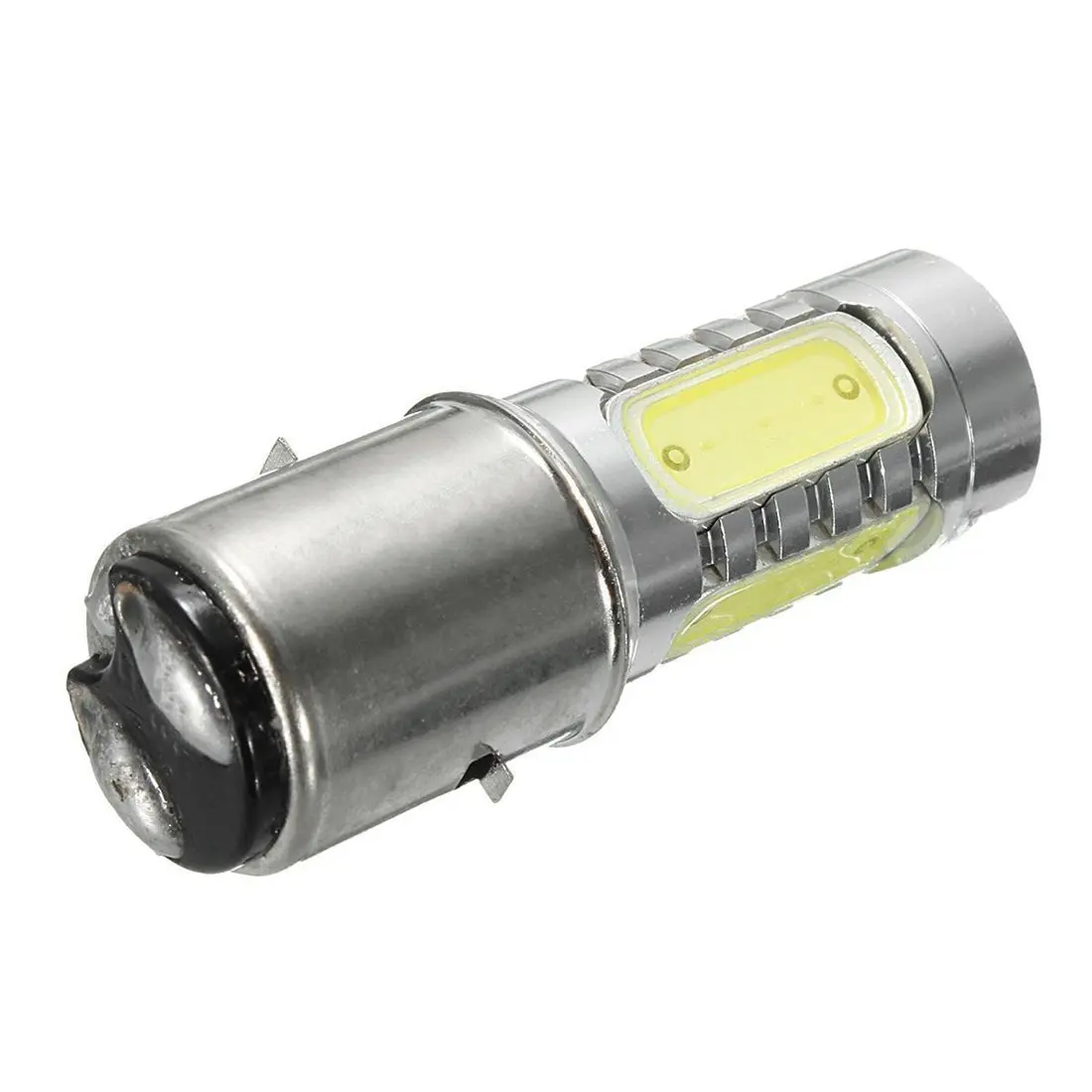 Ampoule LED blanche pour moto, vélo, cyclomoteur, lumière de sauna RL, 12V, BA20D, H6, 4 COB