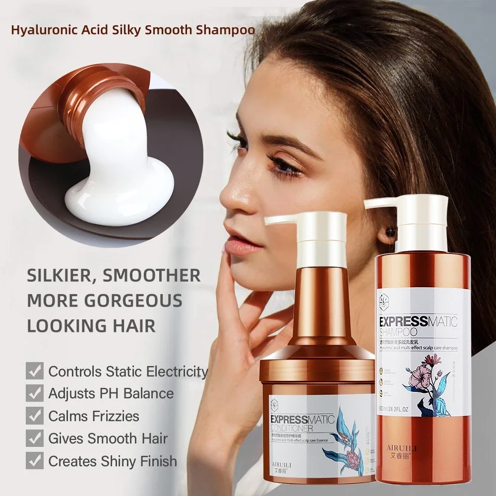 

Hyaluronic Acid Shampoo and Conditioner Set Intense Moisturizing Treatment For Strengthening Dry and Damaged Hair