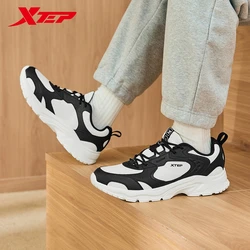 Xtep Casual Shoes For Men 2024 Winter Stability Sports Shoes Trendy Retro Durability Comfortable Sneakers 876419320002