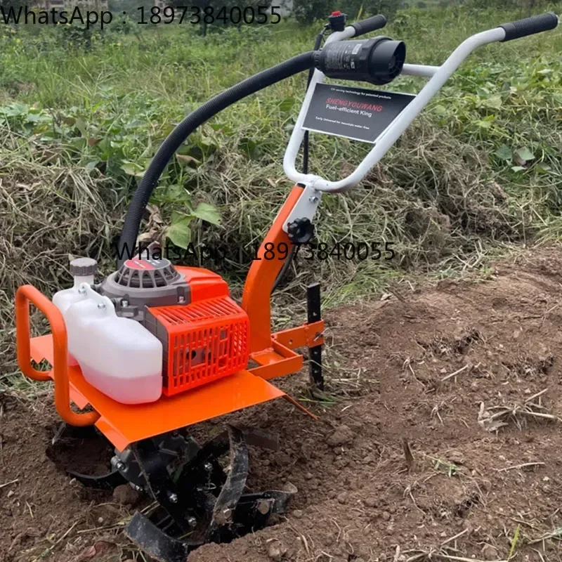 

2/4 Stroke Micro Tiller Small Agricultural Gasoline Rotary Tiller Household Weeding Furrowing Plowing And Soil Loosening Tool