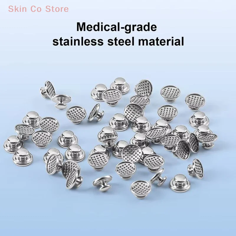 [CO]10Pcs/1Pack Dental Metal Lingual Button Monoblock Bondable Rectangular Metal Material Buccal Tube[CO]