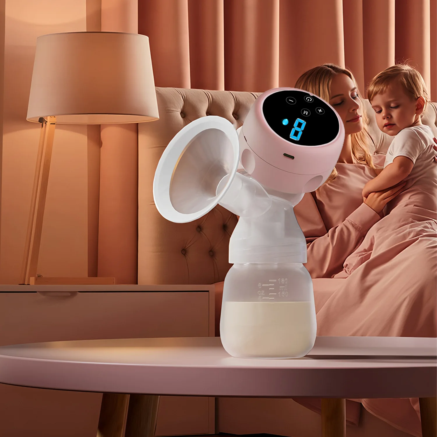 Electric Breast Pump Intelligent Integrated High Suction Breast Pump Breast Milk Postpartum Fortable Painless and Low Noise