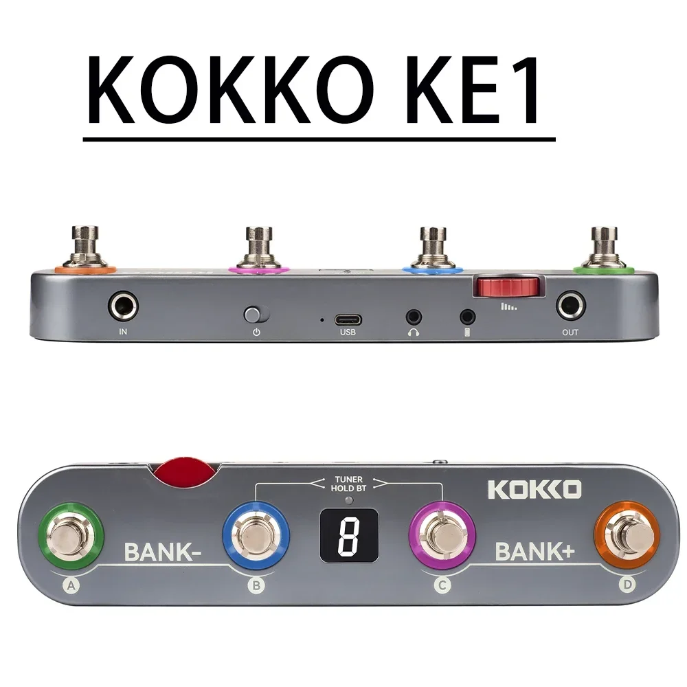 Kokko KE1 Multi-Functional Guitar Effects Processor 36 Presets 6 Effect modules Noise Reduction Boost Modulation Delay Reverb