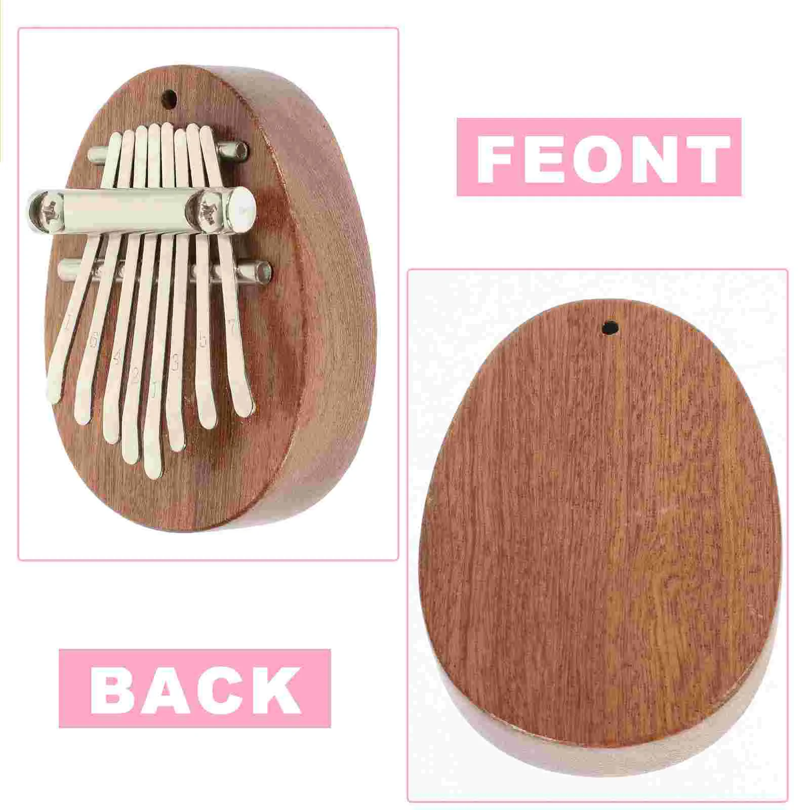 Kalimba Mini Cabalin Musical Instruments Toy Piano Wooden for Beginners 8 Keys Finger