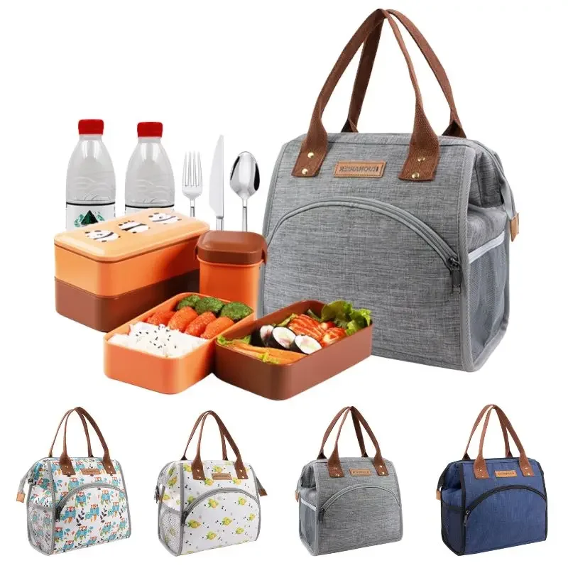 

New Women Insulated Lunch Box Wide-Open Lunch Tote Bag Thermal Snacks Organizer for Men Adults Work Picnic Hiking Beach Fishing