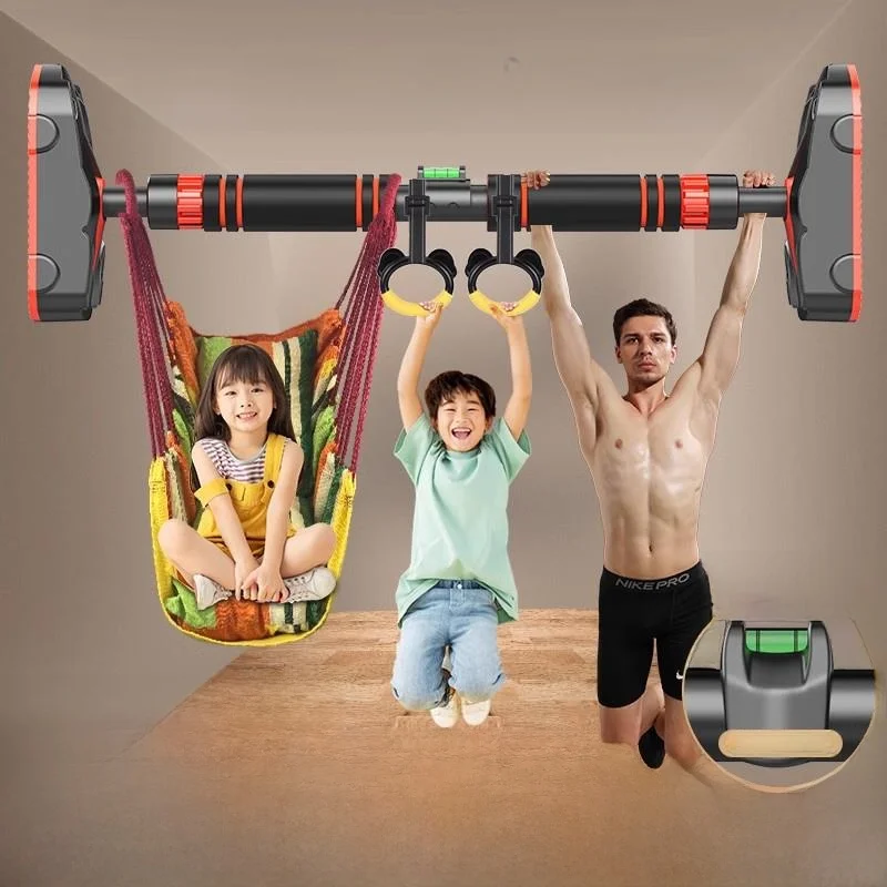 indoor-home-fitness-equipment-children's-pull-up-bar-adjustable-sliding-bar-no-punching-required-doorway-bar-gymnastics-set