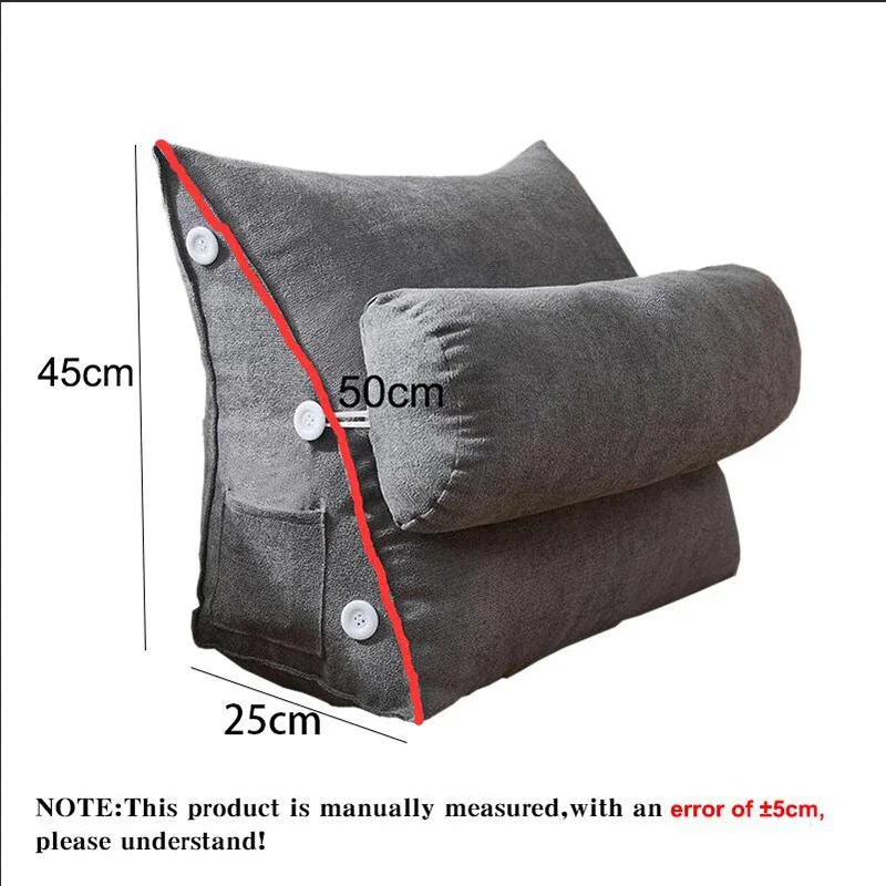 Letto cuscino triangolare sedia comodino sedia lombare schienale lettino sedia da ufficio pigra lettura soggiorno cuscino decorazioni per la casa