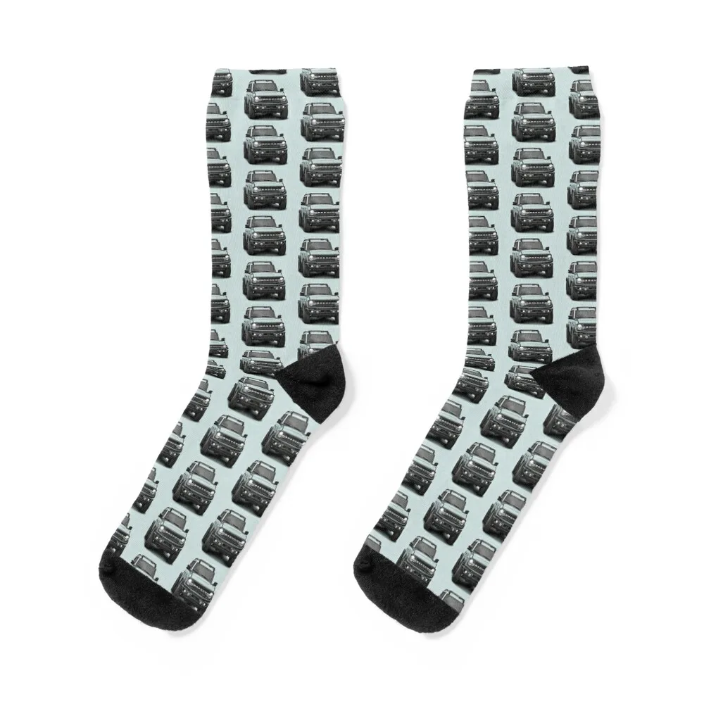 Ford Bronco - Cactus Gray Socks valentine gift ideas anime christmas stocking Soccer Socks Man Women's