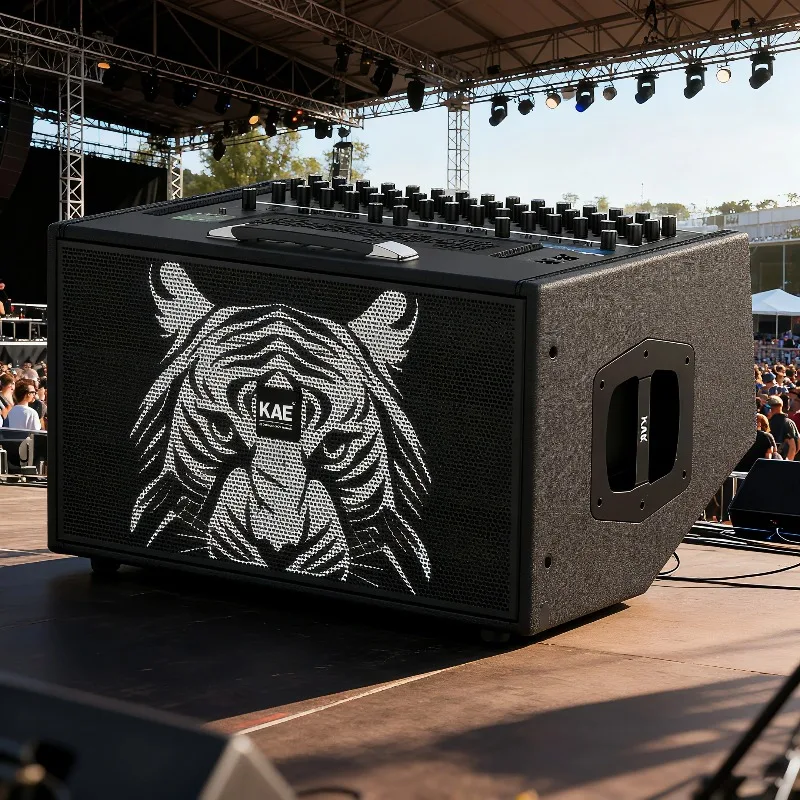 Full Range Audio Sound System 8 Inch Powered pa Party Active Speaker 6 Way Coaxial Subwoofer Professional Stage Loud Speakers
