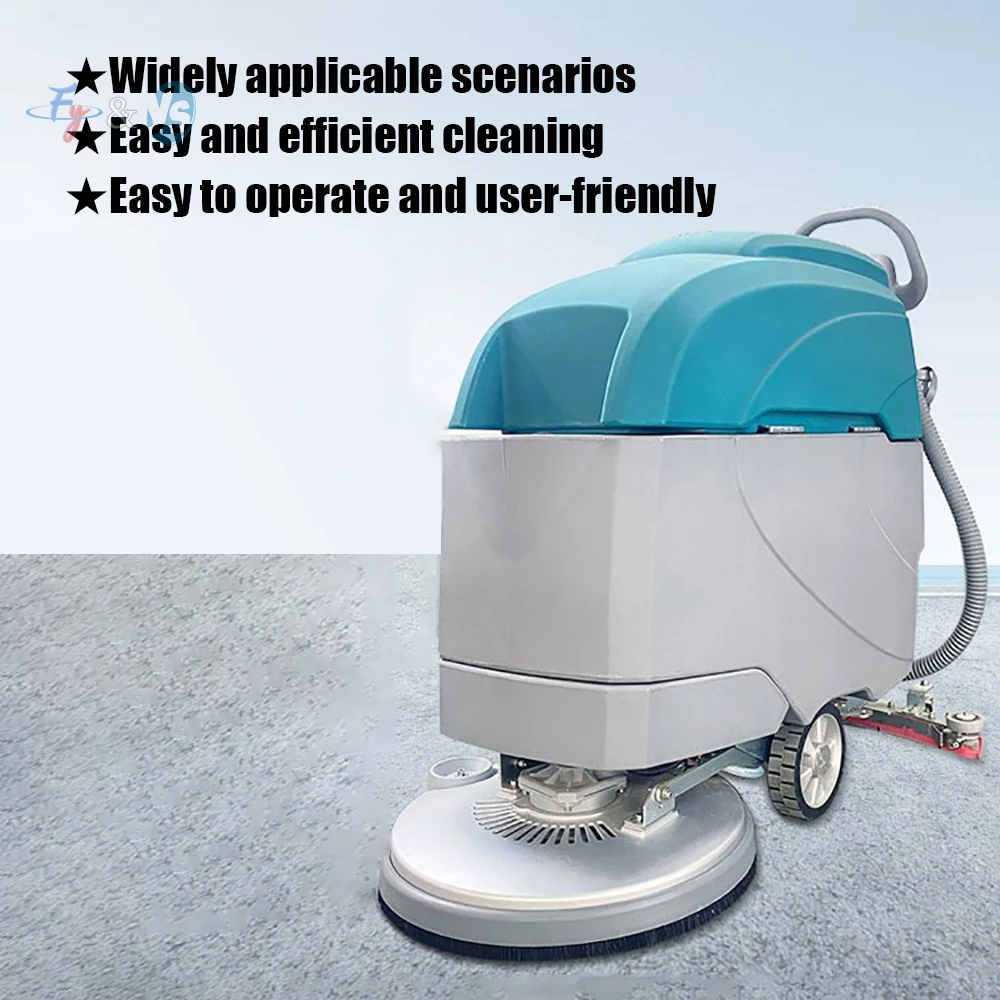 Multifunctional Electric Floor Scrubber– Hand-Push 3-in-1 Wash/Mop/Suction for Commercial Malls, Factories & Hospita