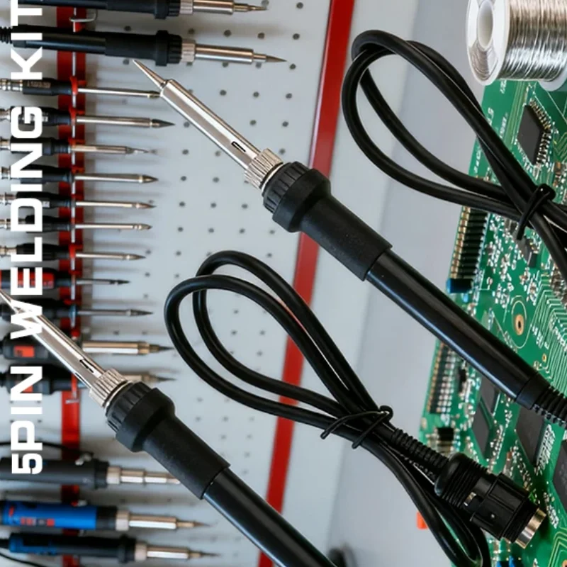 

936 Электрическая паяльная станция, 5-контактный сварочный горячий пистолет, 50 Вт, 24 В, сменный инструмент для ремонта, высококачественные сварочные наборы для самостоятельного изготовления