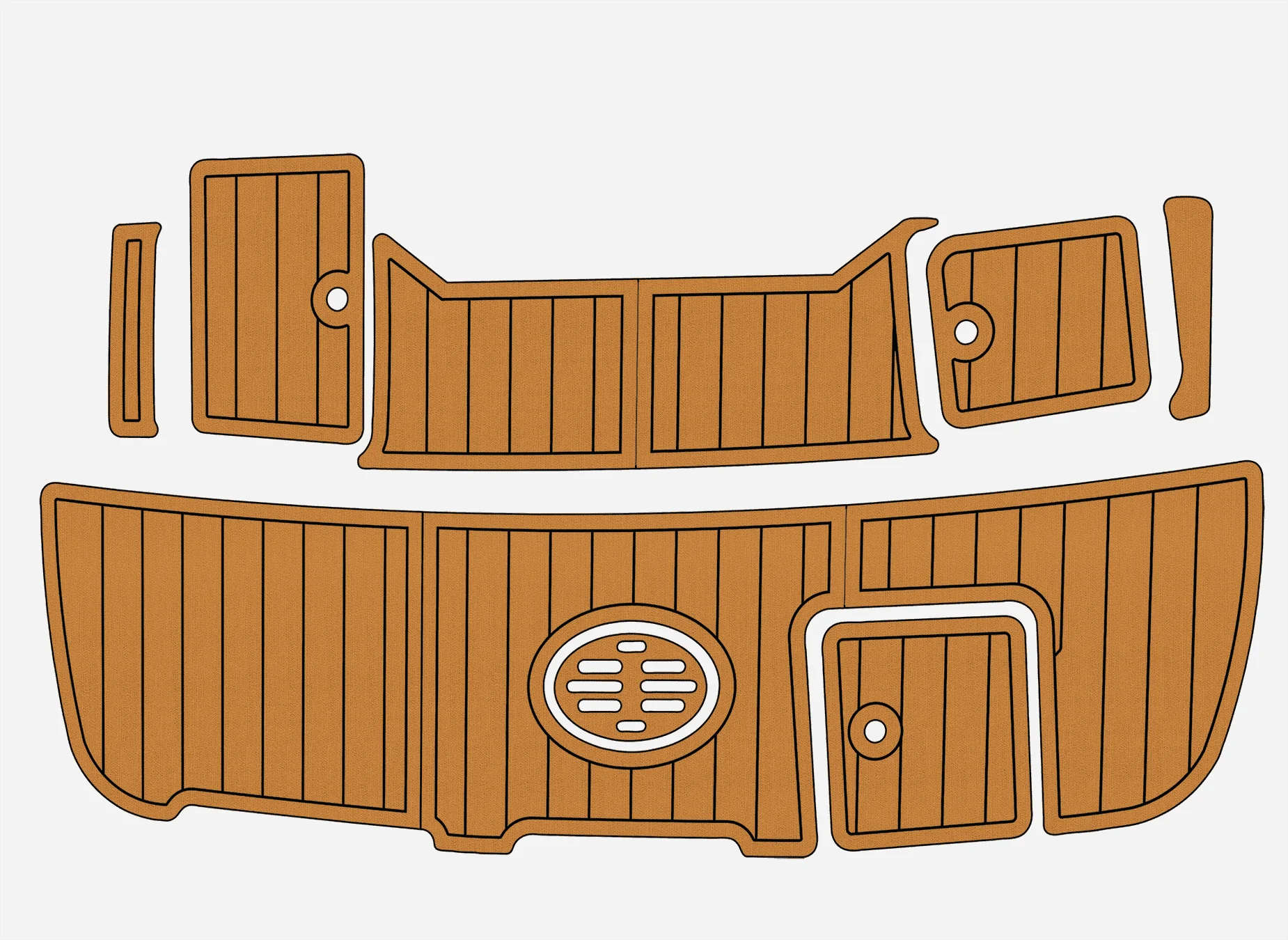 المضادة للانزلاق إيفا فو خشب الساج ذاتية اللصق 6 مللي متر قارب التزيين الوسادة ل 2000-2002 مونتيري 262 كروزر يخت قمرة القيادة أرضية بحرية متينة #1